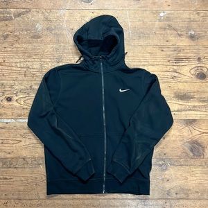 Black Nike zip up hoodie.
